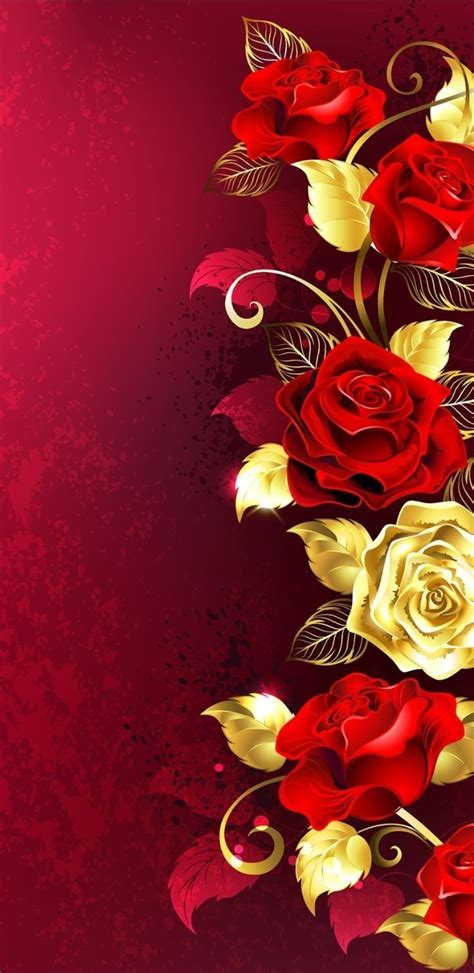 Red Floral Wallpaper For Walls