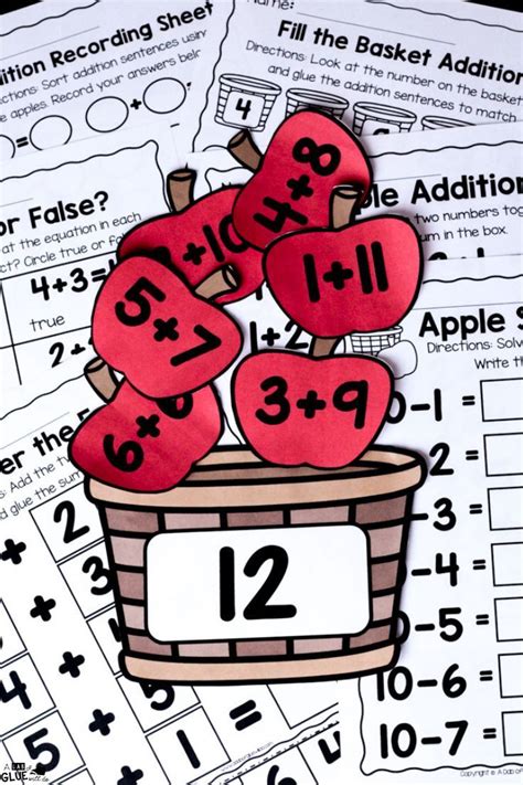 Apple Editable Addition and Subtraction Activity | Subtraction activities, Addition and ...