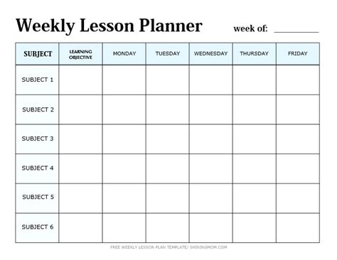 Weekly Lesson Plan Templates: 15 Best Lesson Planners, Free Download!