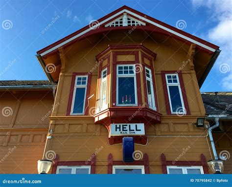 Hell Railway Station in Trondelag County, Norway. Editorial Photography - Image of trondheim ...