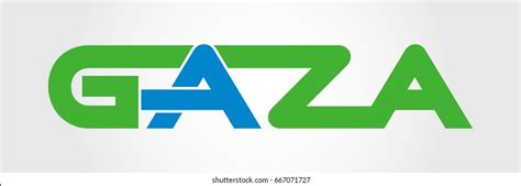 Gaza Logo Vector Typography Lettering Logotype Stock Vector (Royalty ...