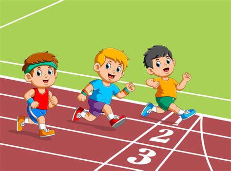 Boy Winning A Race Illustrations, Royalty-Free Vector Graphics & Clip Art - iStock