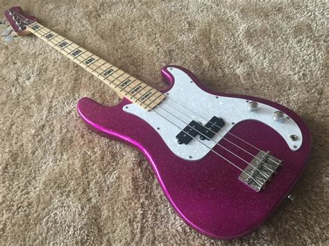 4 string bass guitar Spark purple color presicion bass maple neck and ...