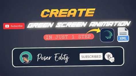 Subscribe Green Screen Animation - Poser Edtiz