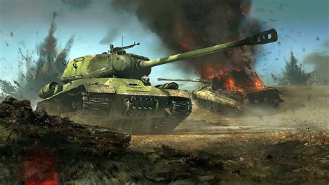 HD wallpaper: green and yellow camouflage battle tank, The is-2, King tiger | Wallpaper Flare