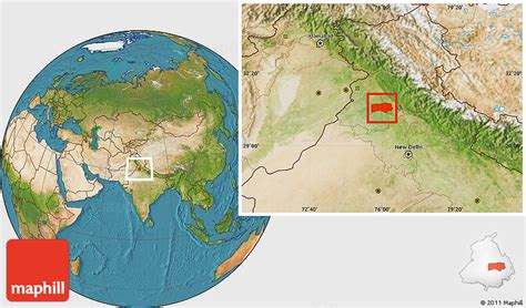 Satellite Location Map of Ludhiana