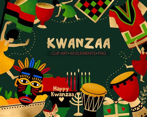 KWANZAA Clip Art Kwanzaa Holiday Decor Winter Themed Decor - Etsy