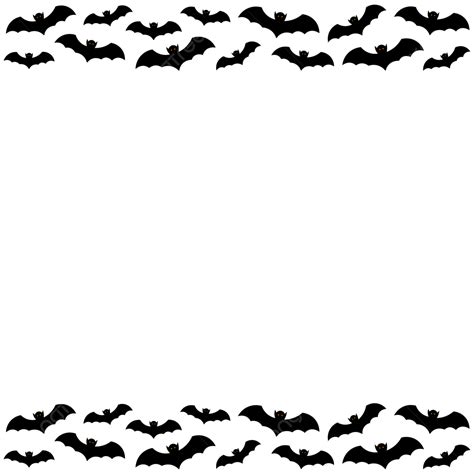 Halloween Bats Decorative Border, Halloween, Bat, Border PNG and Vector with Transparent ...