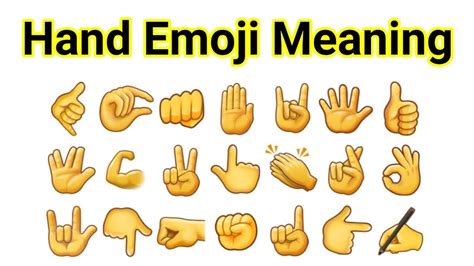 Hand Emoji Meaning/ Hand Gesture Emoji/Emoji Meanings/Emoji Ka Matlab | Hand emoji meanings ...