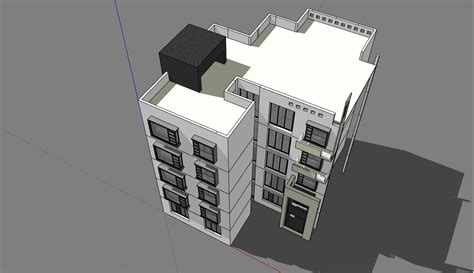 现代中层拐角户型住宅su模型_多层住宅_土木在线