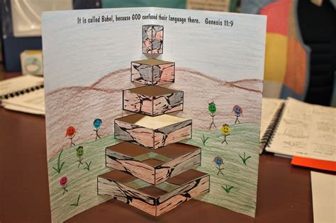 Pop up tower craft for Tower of Babel in Genesis from Ronda Duval on ...