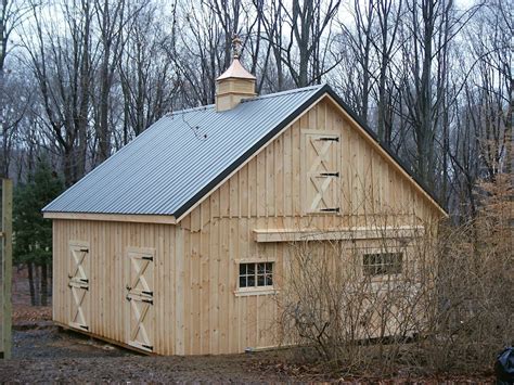 Architectural Plan For 24'x24' Horse Barn Stable