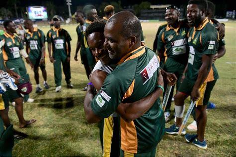 Jamaica Gleaner on Twitter: "Kavem Hodge hugs Windward Volcanoes’ Jamaican coach, Andre Coley ...