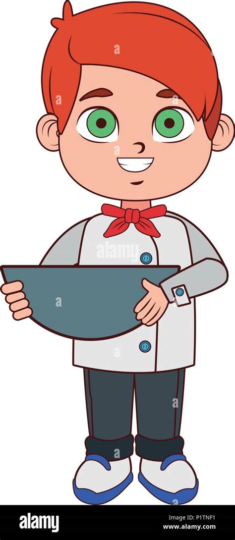 Cute chef boy cartoon Stock Vector Image & Art - Alamy