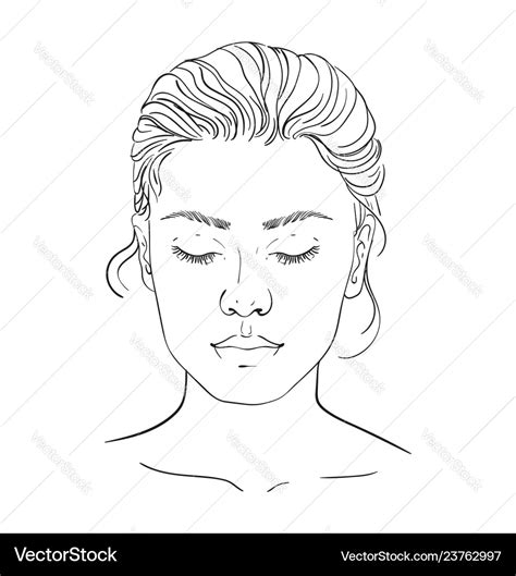 Face Chart Makeup Artist Blank Royalty Free Cartoon Cartoondealer | Hot Sex Picture