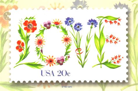 USPS Love 20 stamp postcard - 1981 - available - a photo on Flickriver