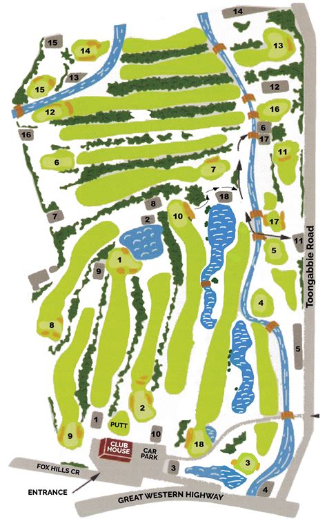 Fox Hills Golf Course Map - Penrith Golf Club