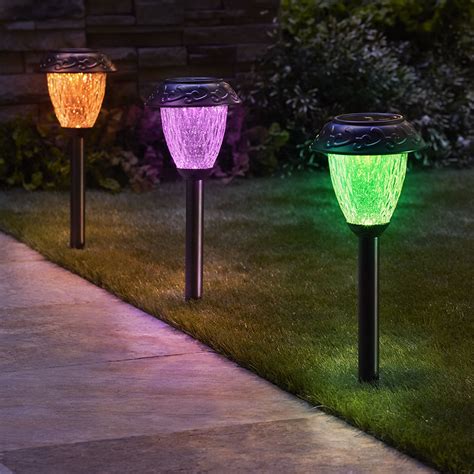 Customizable Color Solar Garden Lights - Hammacher Schlemmer