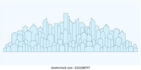 Flat Urban Cityscape Modern Architecture Horizontal Stock Vector ...