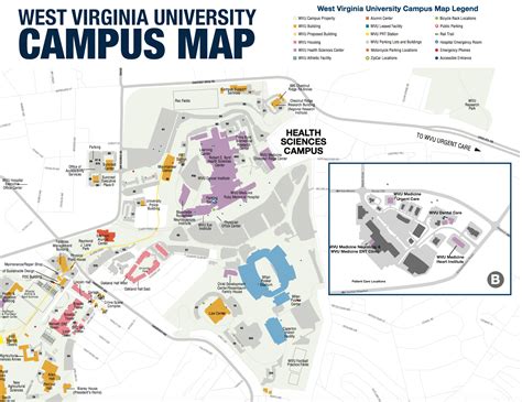 West Virginia University Campus Map