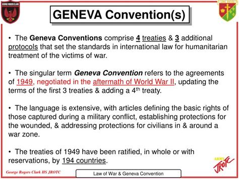 PPT - Law of War Military Law Hague Convention Geneva Convention Rules ...