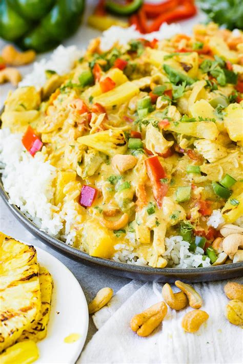 Creamy Pineapple Coconut Chicken Curry - Oh Sweet Basil | Recipe ...