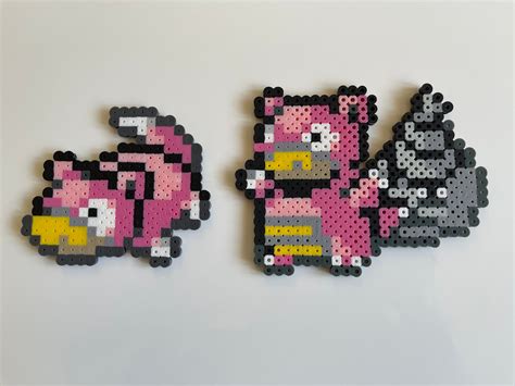 Slowpoke Evolution Pokémon Perler Fuse Bead Pixel Art Sprite - Etsy Canada