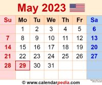 May 2023 Calendar | Templates for Word, Excel and PDF