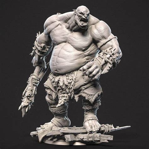 Ogre Miniature by Lord of the Print 3D Printed Dnd Mini | Etsy