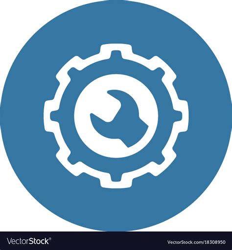 Engineering icon gear and wrench service symbol Vector Image