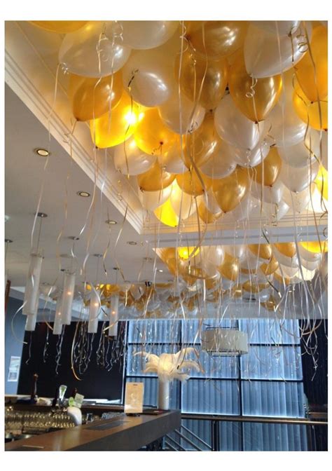 Loose helium filled ceiling balloons from Cardiff Balloons