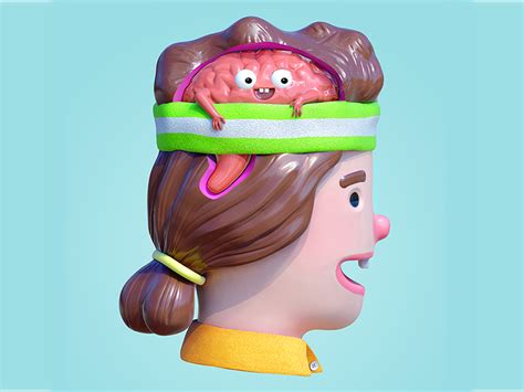 Exercise makes your brain happy by Ben Voldman on Dribbble