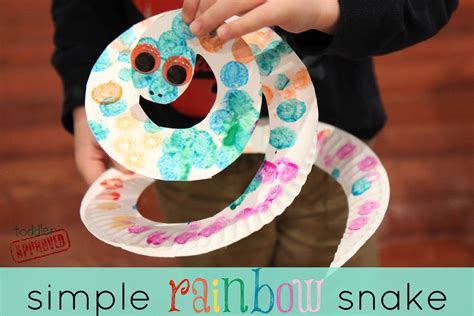 Toddler Approved!: Mom and Tot Craft Time: Simple Rainbow Snake