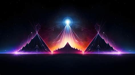 Premium AI Image | geometric neon wallpaper ai generated background