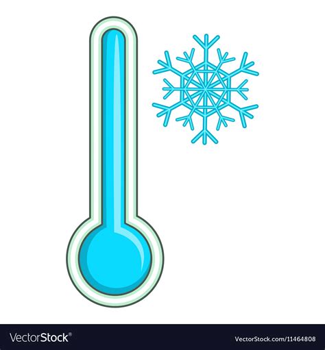 Cold Cartoon Thermometer