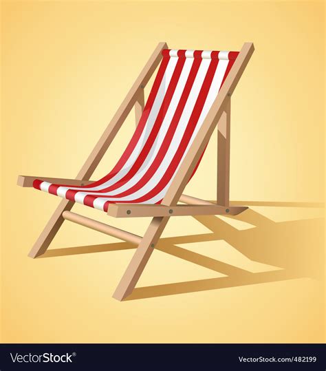 Beach chair Royalty Free Vector Image - VectorStock