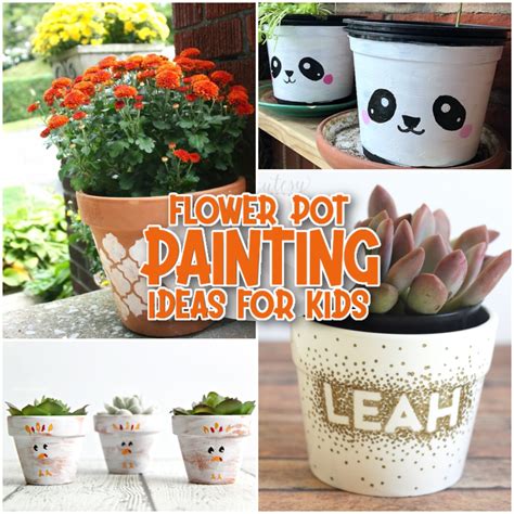 Flower Pot Painting Ideas - Messy Little Monster