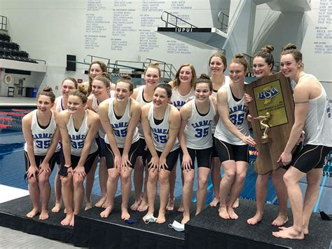 Carmel High School girls swim team wins 35th consecutive state title • Current Publishing