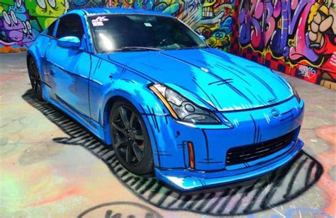 Graffiti artist paints sports car to look like a cartoon - Boing Boing