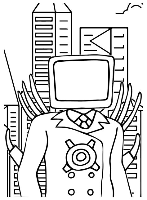 Titan TV Man Coloring Pages - Fun Printable Coloring Sheets for Kids