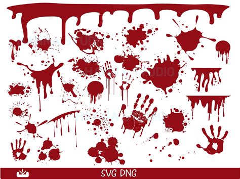 Blood Splatter Svg Fake Blood Svg Blood Svg Blood Svg Bundle Splatter Svg Paint Drip Svg Blood ...