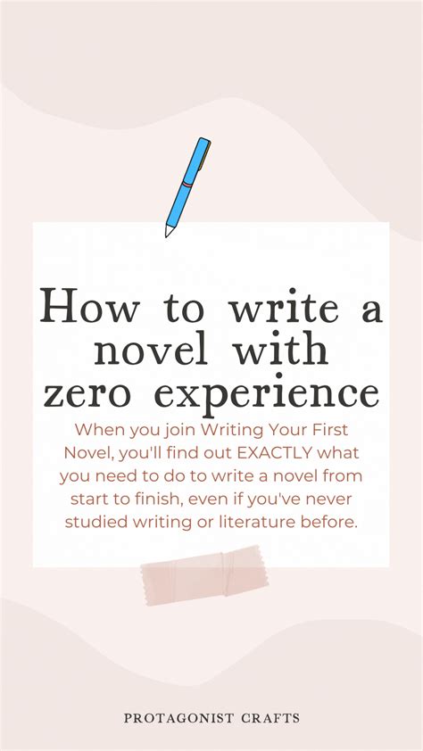 an advertisement with the text how to write a novel with zero experience when you find out ...