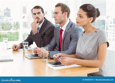 Panel of Corporate Personnel Officers Sitting in Office Stock Image - Image of recruitm ...