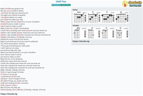 Chord: Until You - tab, song lyric, sheet, guitar, ukulele | chords.vip