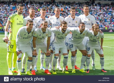 Madrid, Spain. 10st September, 2016. Real Madrid team group line-up ...