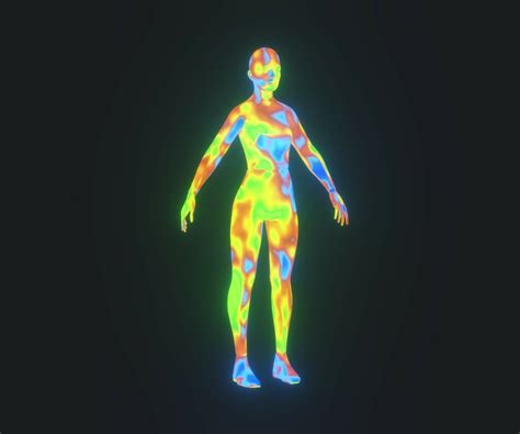 3D Disco - Human Thermal Image Heatmap Female 3D Model