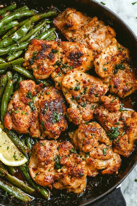 Lemon Garlic Butter Chicken Recipe with Green Beans – One-Skillet ...