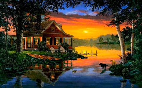 Lake Cabin Wallpapers - Wallpaper Cave