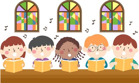 Children Singing Church Clipart