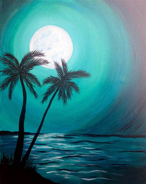 Pin by Jennifer Hardy on Painting ~ Acrylic Painting on Canvas for Beginners | Palm trees ...